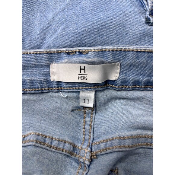 Hers Womens Light Blue Flare Cargo Jeans Size 11 - Picture 10 of 11